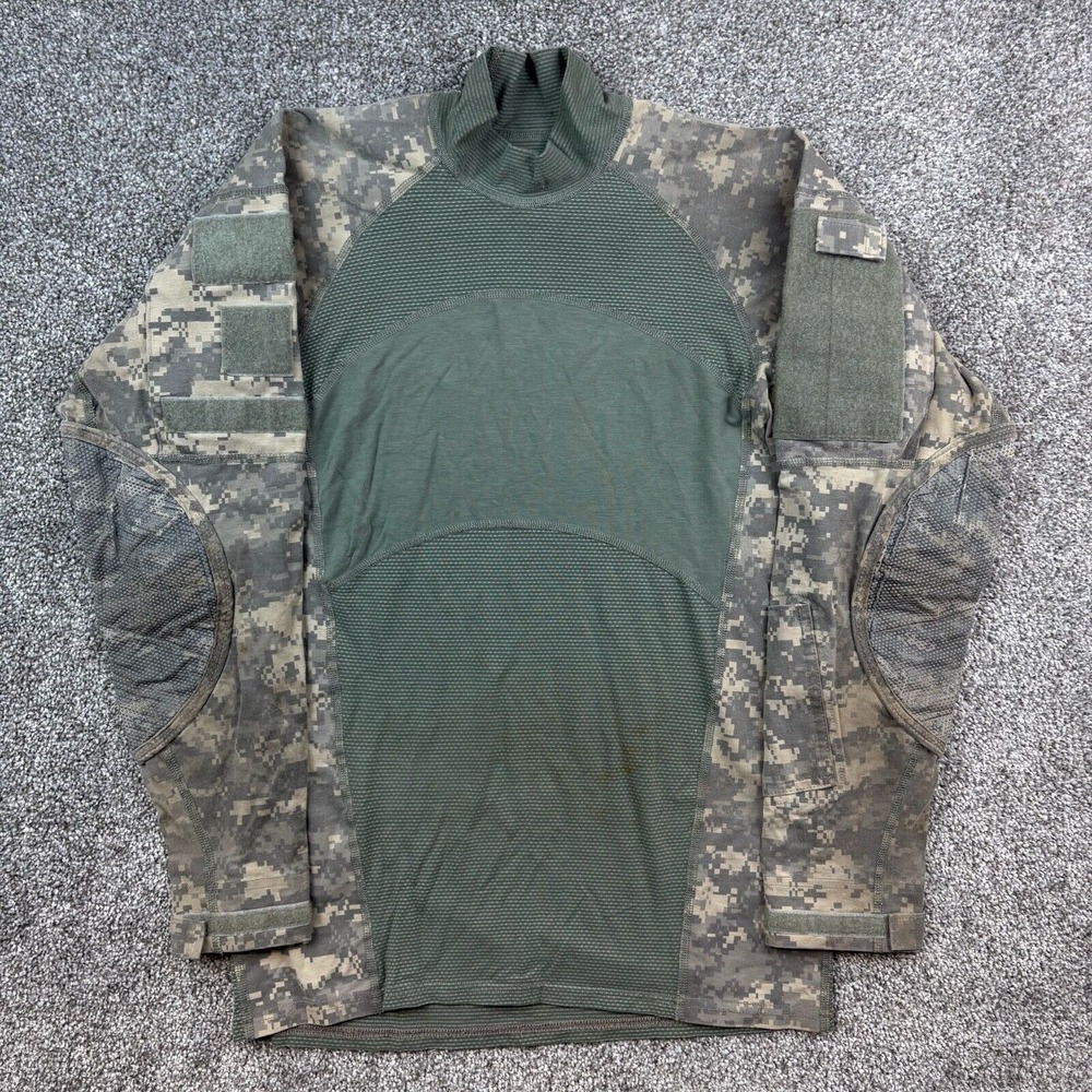 US Army Combat Shirt Flame Resistant Mens Small Digital Camo FR OCP Long Sleeve